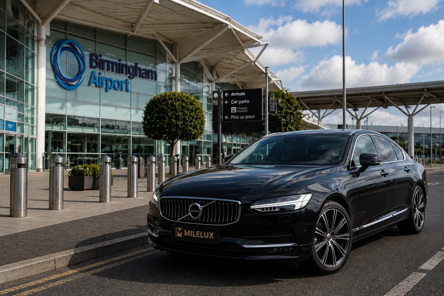 Birmingham Airport Transfers – Milelux Volvo S90 Chauffeur